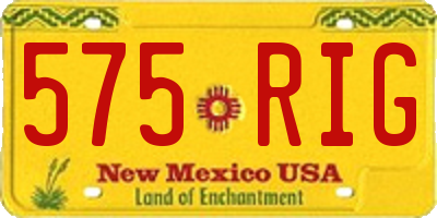 NM license plate 575RIG