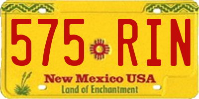 NM license plate 575RIN