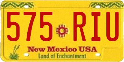 NM license plate 575RIU