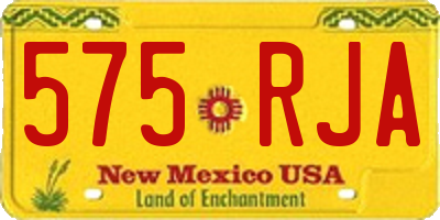 NM license plate 575RJA