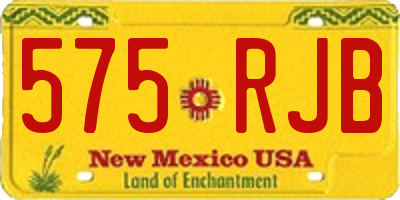 NM license plate 575RJB