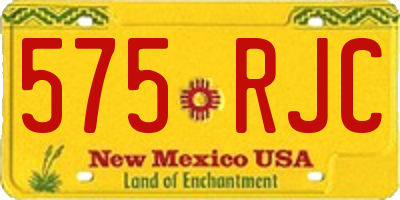 NM license plate 575RJC