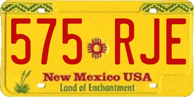 NM license plate 575RJE