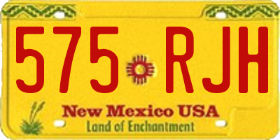NM license plate 575RJH