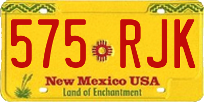 NM license plate 575RJK