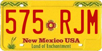 NM license plate 575RJM