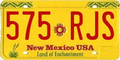 NM license plate 575RJS