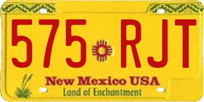 NM license plate 575RJT