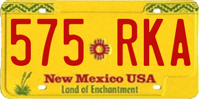 NM license plate 575RKA