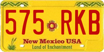 NM license plate 575RKB