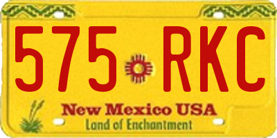 NM license plate 575RKC