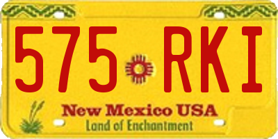 NM license plate 575RKI