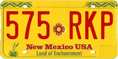 NM license plate 575RKP