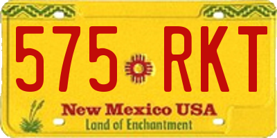NM license plate 575RKT