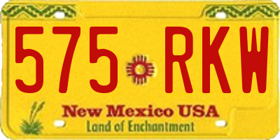 NM license plate 575RKW