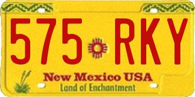 NM license plate 575RKY
