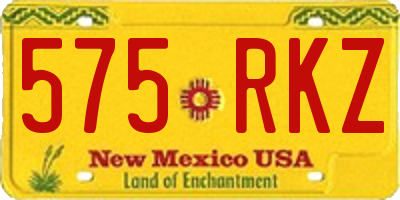 NM license plate 575RKZ