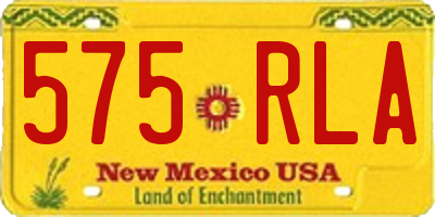 NM license plate 575RLA