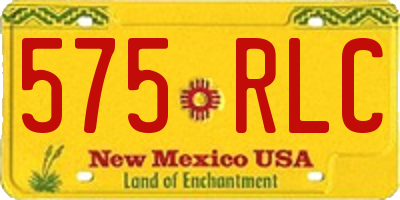 NM license plate 575RLC