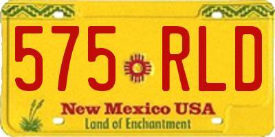 NM license plate 575RLD
