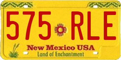 NM license plate 575RLE