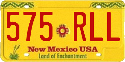 NM license plate 575RLL