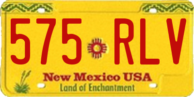 NM license plate 575RLV