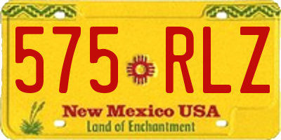 NM license plate 575RLZ