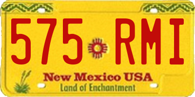 NM license plate 575RMI