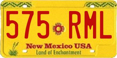 NM license plate 575RML
