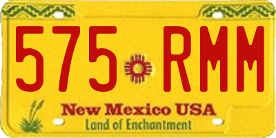 NM license plate 575RMM