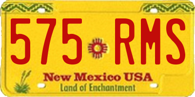 NM license plate 575RMS