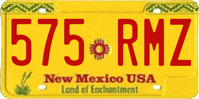 NM license plate 575RMZ
