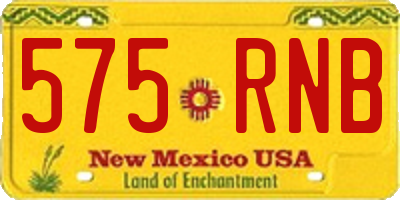 NM license plate 575RNB