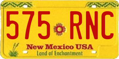 NM license plate 575RNC