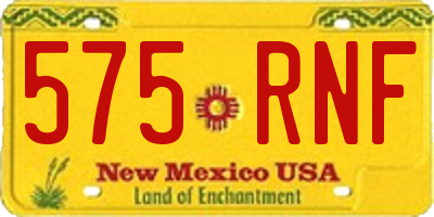 NM license plate 575RNF