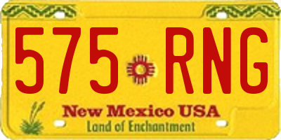 NM license plate 575RNG