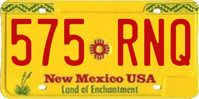 NM license plate 575RNQ