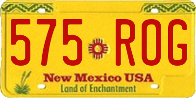 NM license plate 575ROG