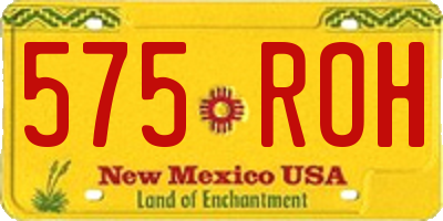 NM license plate 575ROH