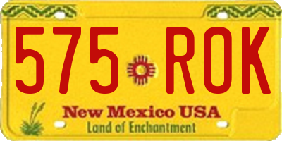 NM license plate 575ROK