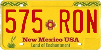 NM license plate 575RON