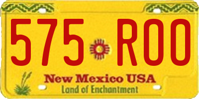 NM license plate 575ROO