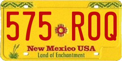 NM license plate 575ROQ