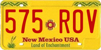 NM license plate 575ROV