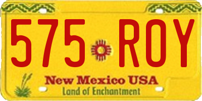 NM license plate 575ROY