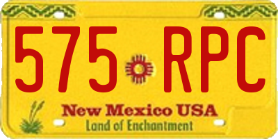 NM license plate 575RPC