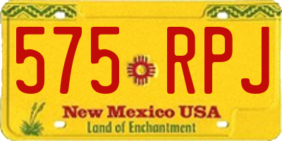 NM license plate 575RPJ