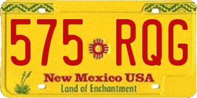 NM license plate 575RQG
