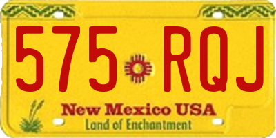 NM license plate 575RQJ